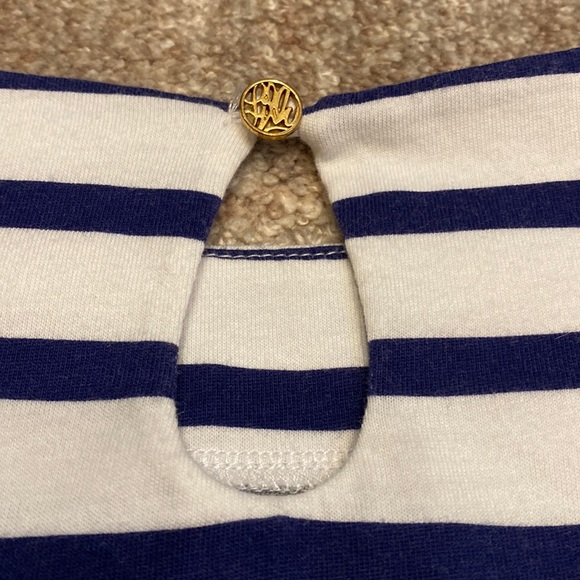 Lilly Pulitzer Navy and White striped top, Small EUC - Picture 8 of 8